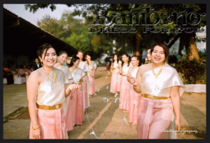 ชุดไทยเพื่อนเจ้าสาว เช่าที่แบมบี้ เวดดิ้ง ห้วยขวาง